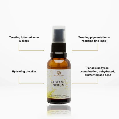 MG Skincare - RADIANCE SERUM WITH PLANT BASED VITAMIN C & A + HYALURONIC ACID.