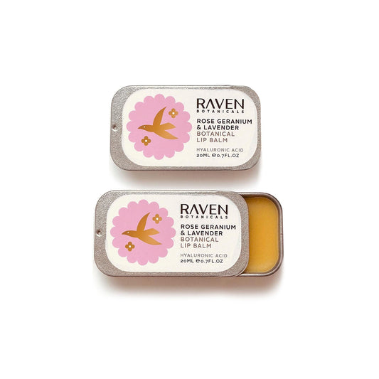 Raven Botanicals Botanical Lip Balm - Rose Geranium & Lavender 20ml