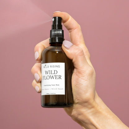 Wild Rising Skincare - Wild Flower - Organic Rose Water Facial Toner with Witch Hazel