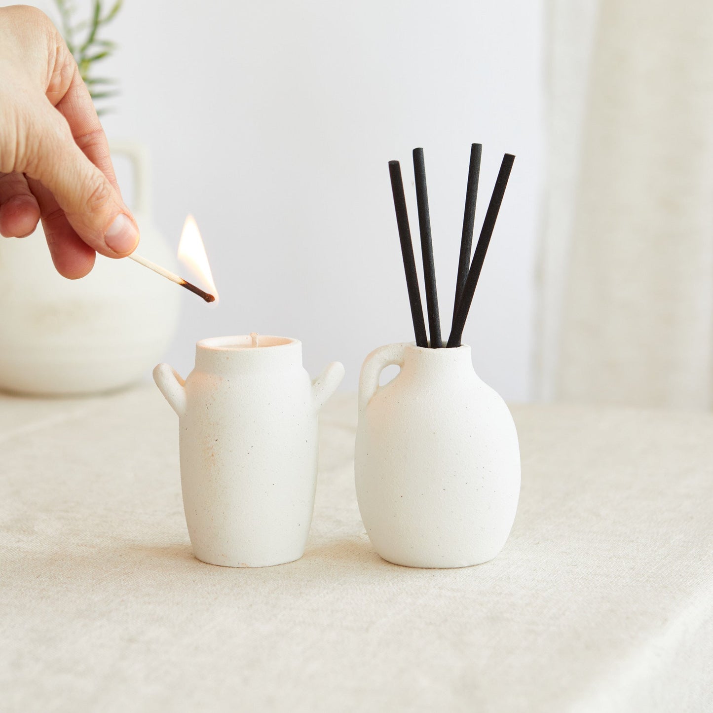 Zesty Lemons Scandi: Alskar Mini Candle & Diffuser Gift Set - Amber & Bergamot