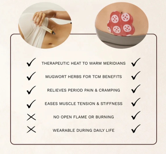 Muihood Moxibustion Patch for Menstrual Relief (5 Patches)