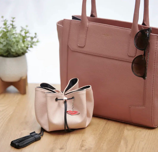 Donna May London Lay Flat Mini Makeup Bag in Blush Pink