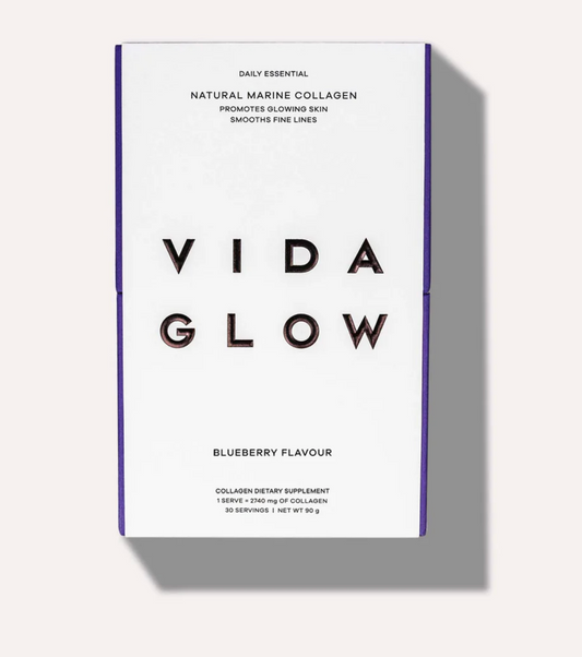 Vida Glow Natural Marine Collagen Sachets Blueberry
