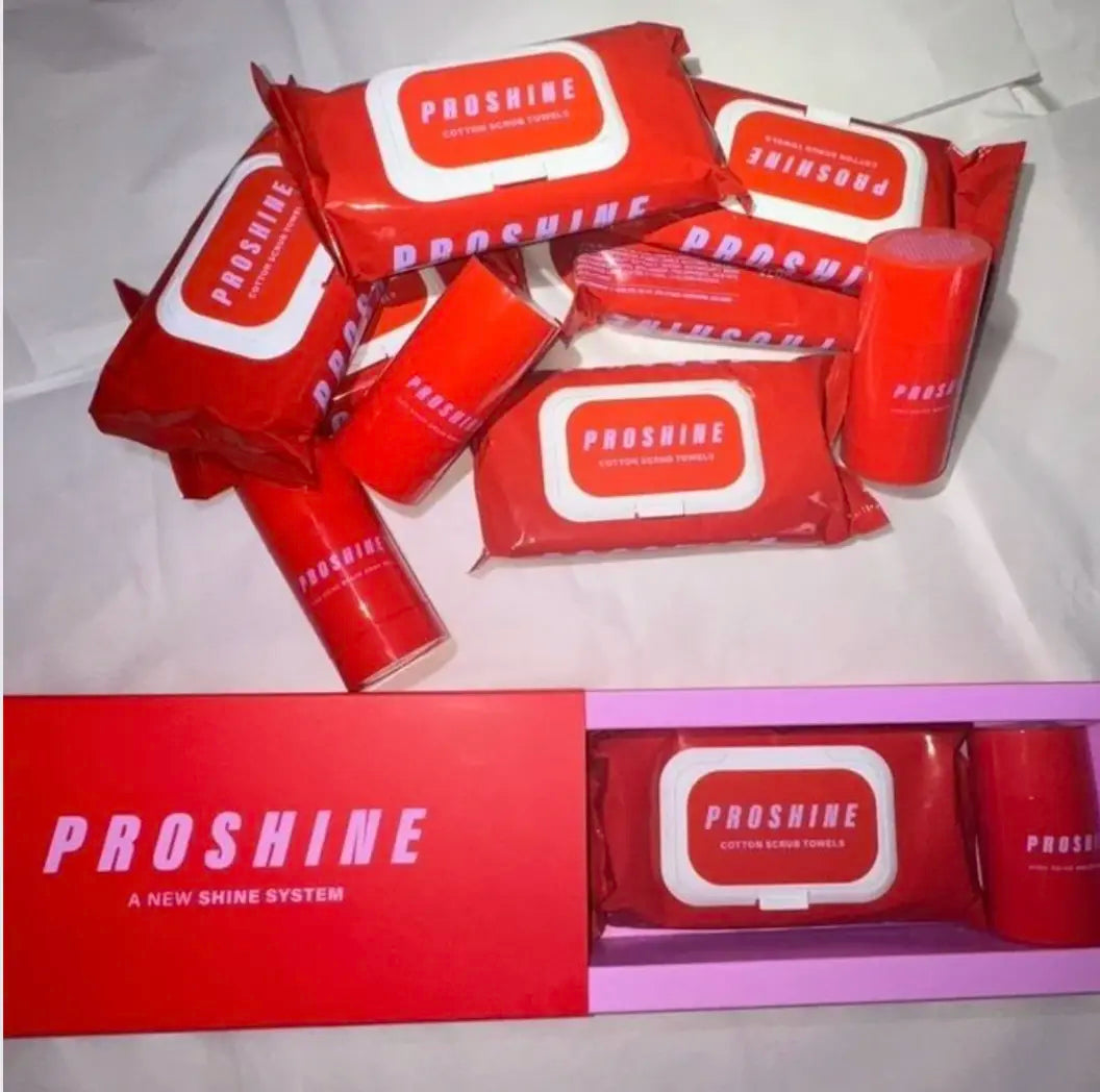 PROSHINE - Exfoliating Towels & Body Oil Bundle