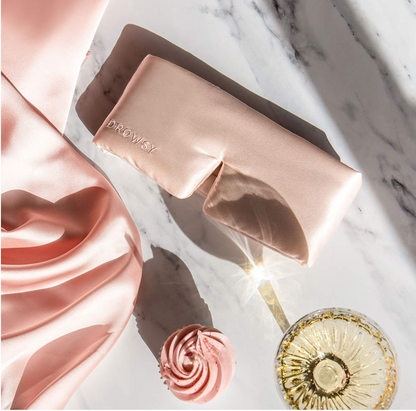 Drowsy Sleep Co - Sunset Pink Silk Sleep Mask