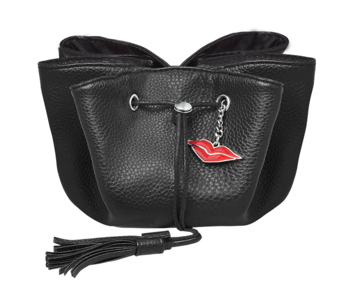 Donna May London Lay Flat Mini Makeup Bag in Black