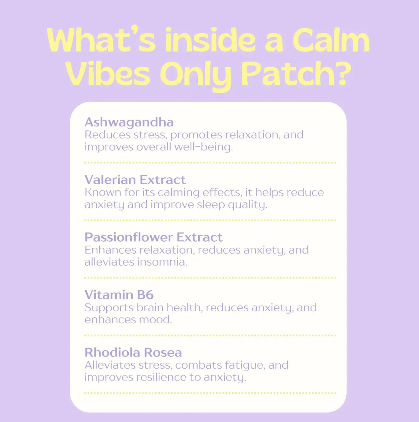 Hapi Patch - Calm Vibes Only Patches, 30 Pack