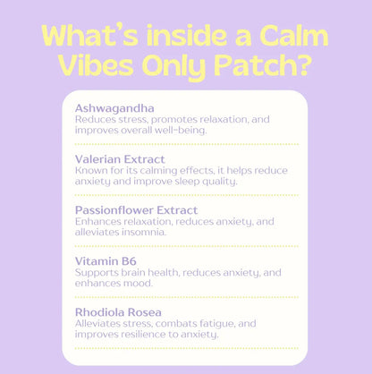 Hapi Patch - Calm Vibes Only Patches, 30 Pack