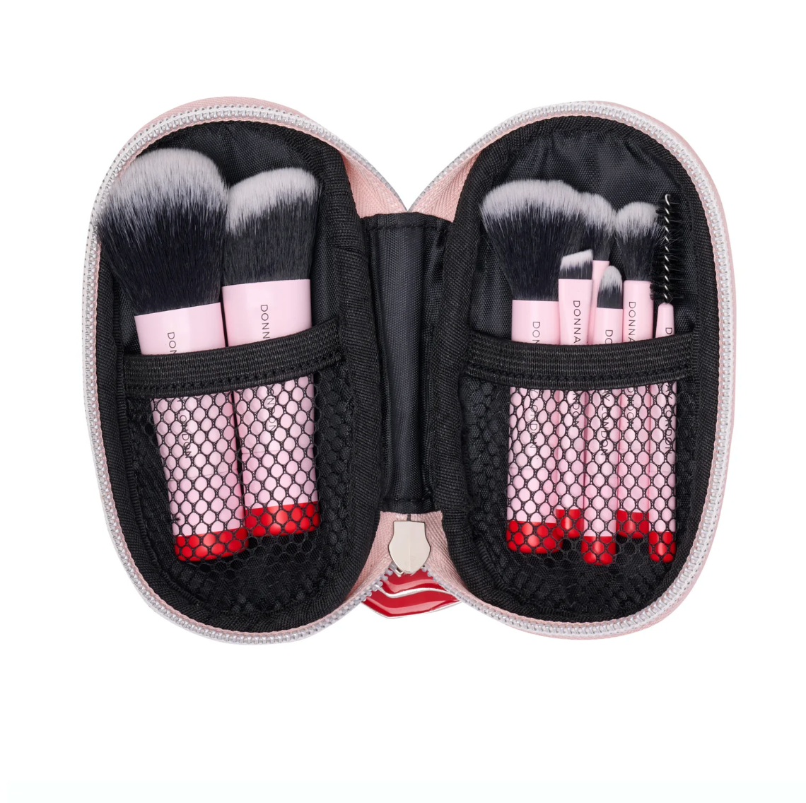 Donna May London 8-Piece Travel Makeup Brush Set in Blush Pink Case
