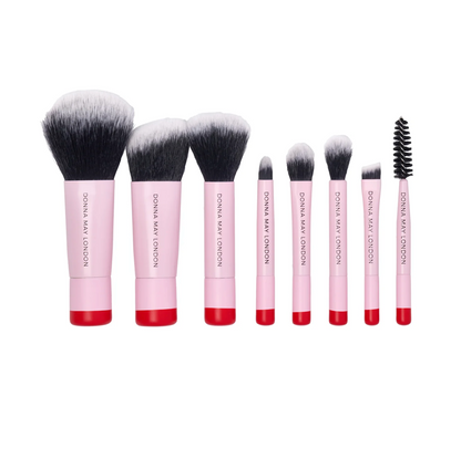 Donna May London 8-Piece Travel Makeup Brush Set in Blush Pink Case