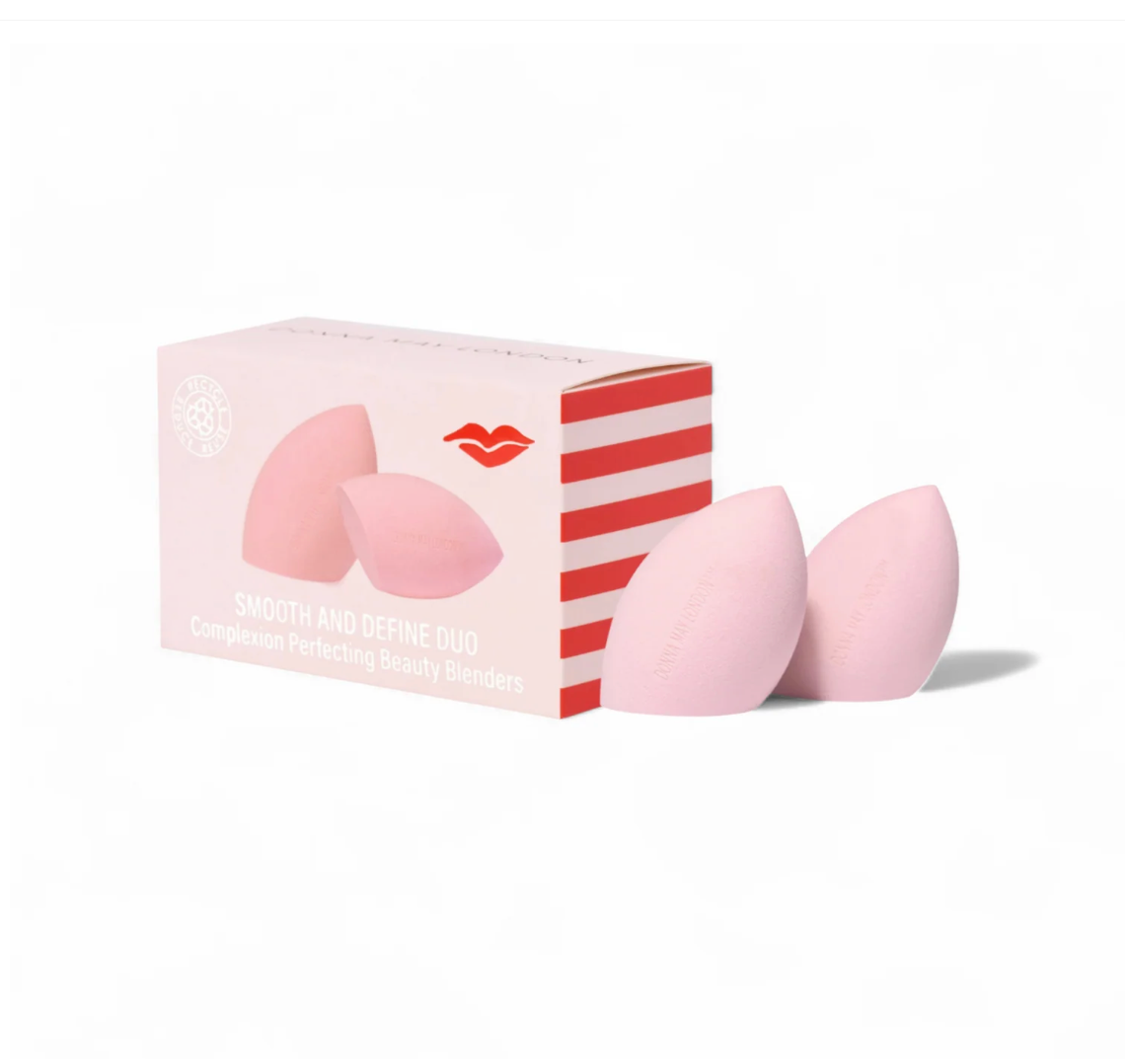 Donna May London 2-Piece Flat-Edge Beauty Blender Set – Pink