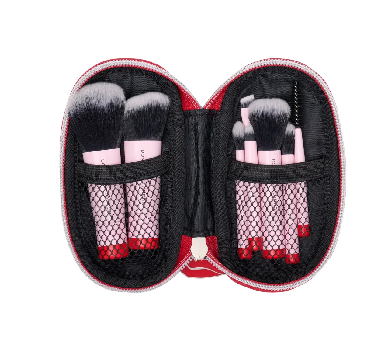 Donna May London 8-Piece Travel Makeup Brush Set in Red Case