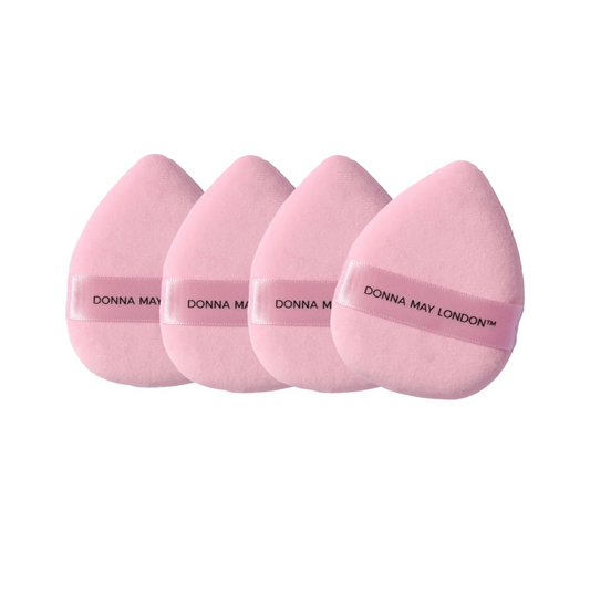 Donna May London 4-Piece Powder Puff Set – Pink