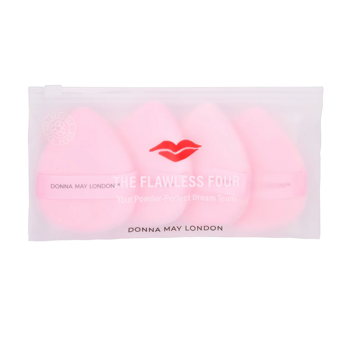 Donna May London 4-Piece Powder Puff Set – Pink