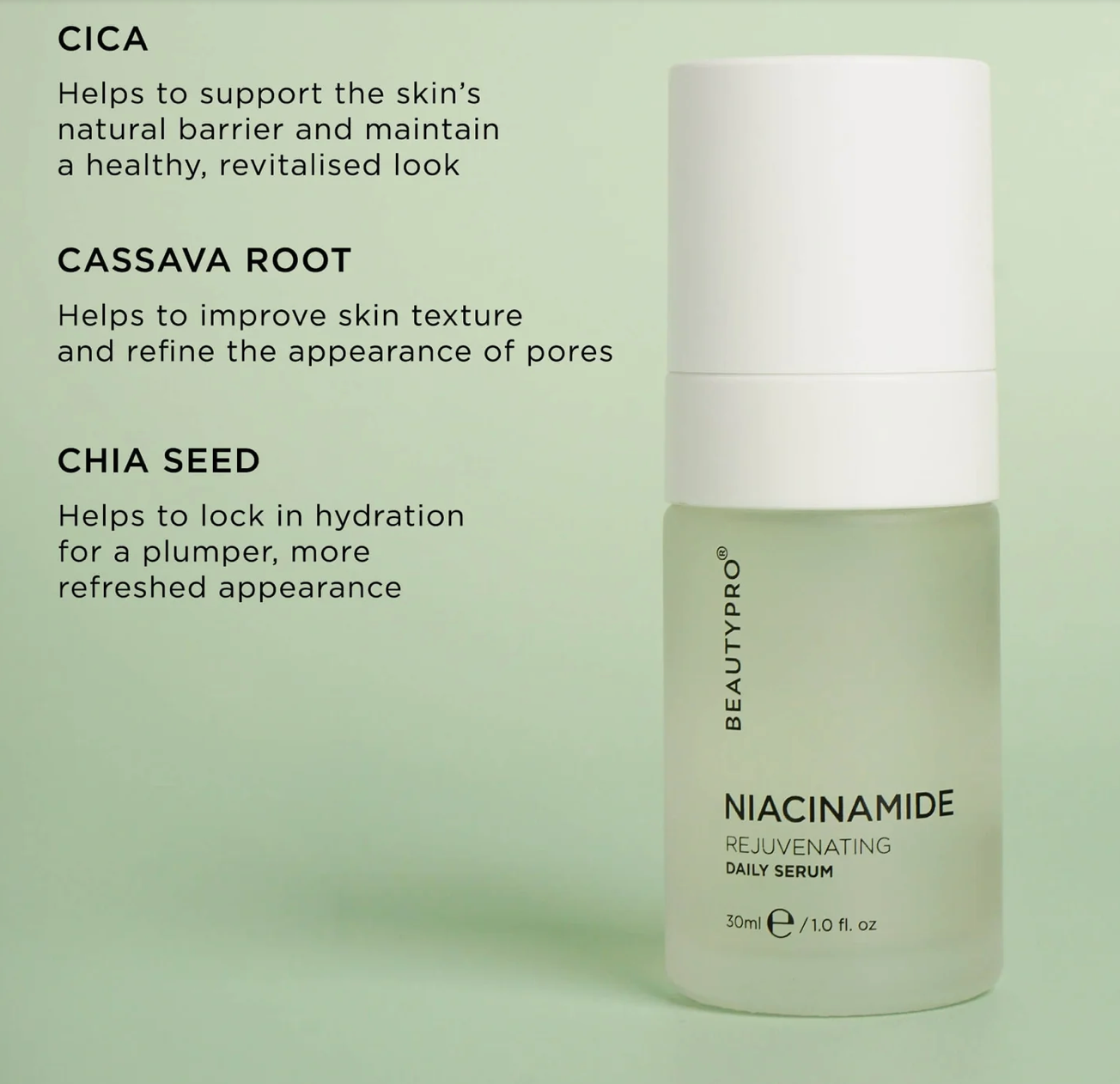 BeautyPro Cica + Niacinamide Blemish Control Daily Serum 30ml
