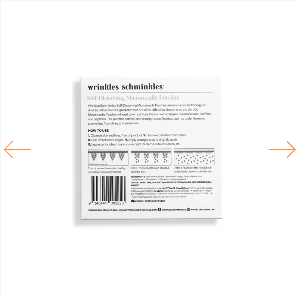 Wrinkles Schminkles Self-Dissolving Microneedle Patches