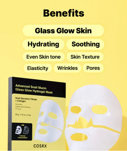 Cosrx - Advanced Snail Mucin Glass Glow Hydrogel Mask