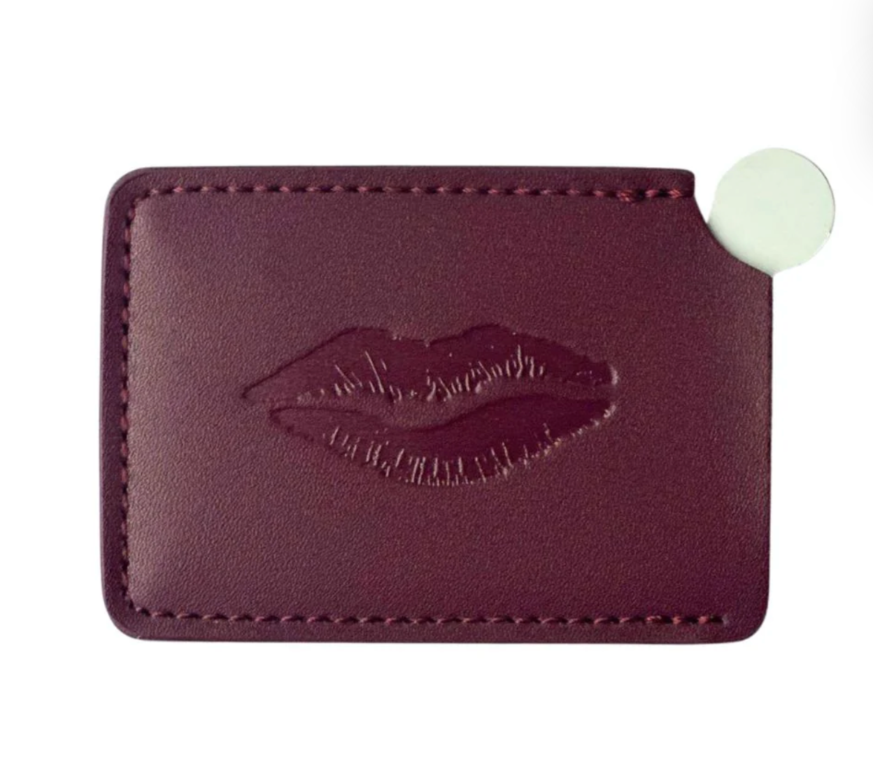 Donna May London Credit Card Pocket Mirror in Burgundy