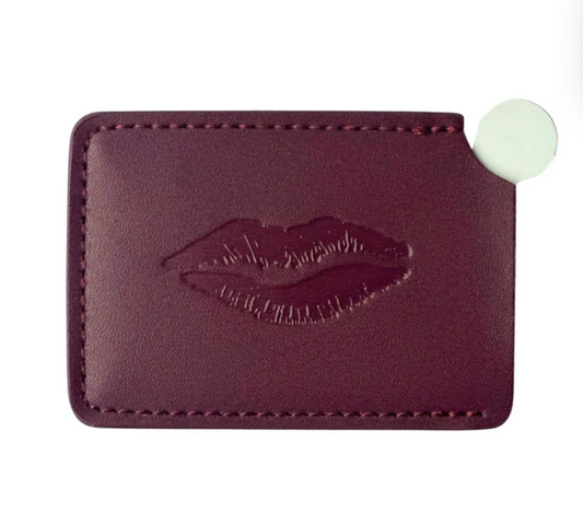 Donna May London Credit Card Pocket Mirror in Burgundy