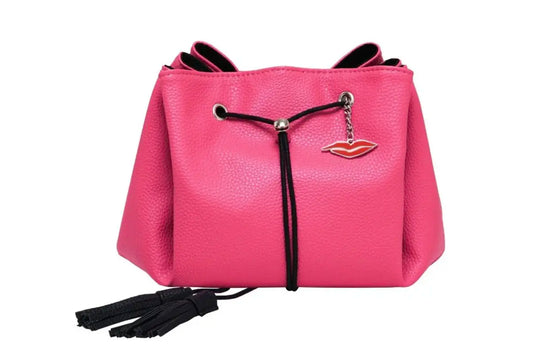 Donna May London Lay Flat Makeup Bag in Hot Raspberry