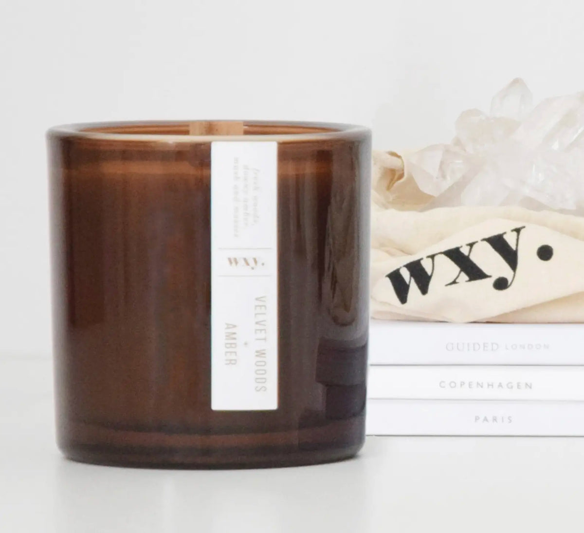 wxy Big Amber Bamboo + Bergamot Oil Candle 12.5oz