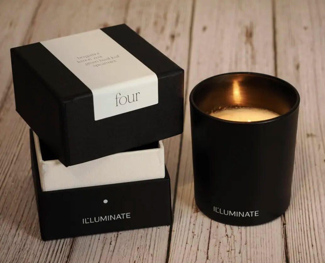 IL LUMINATE Refillable Candles: Candle Four - Basil and Italian Cyprus
