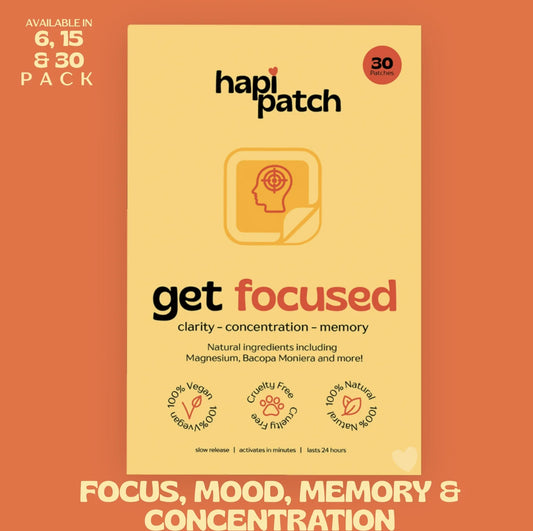 Hapi Patch - Get Focused Patches, 30 Pack