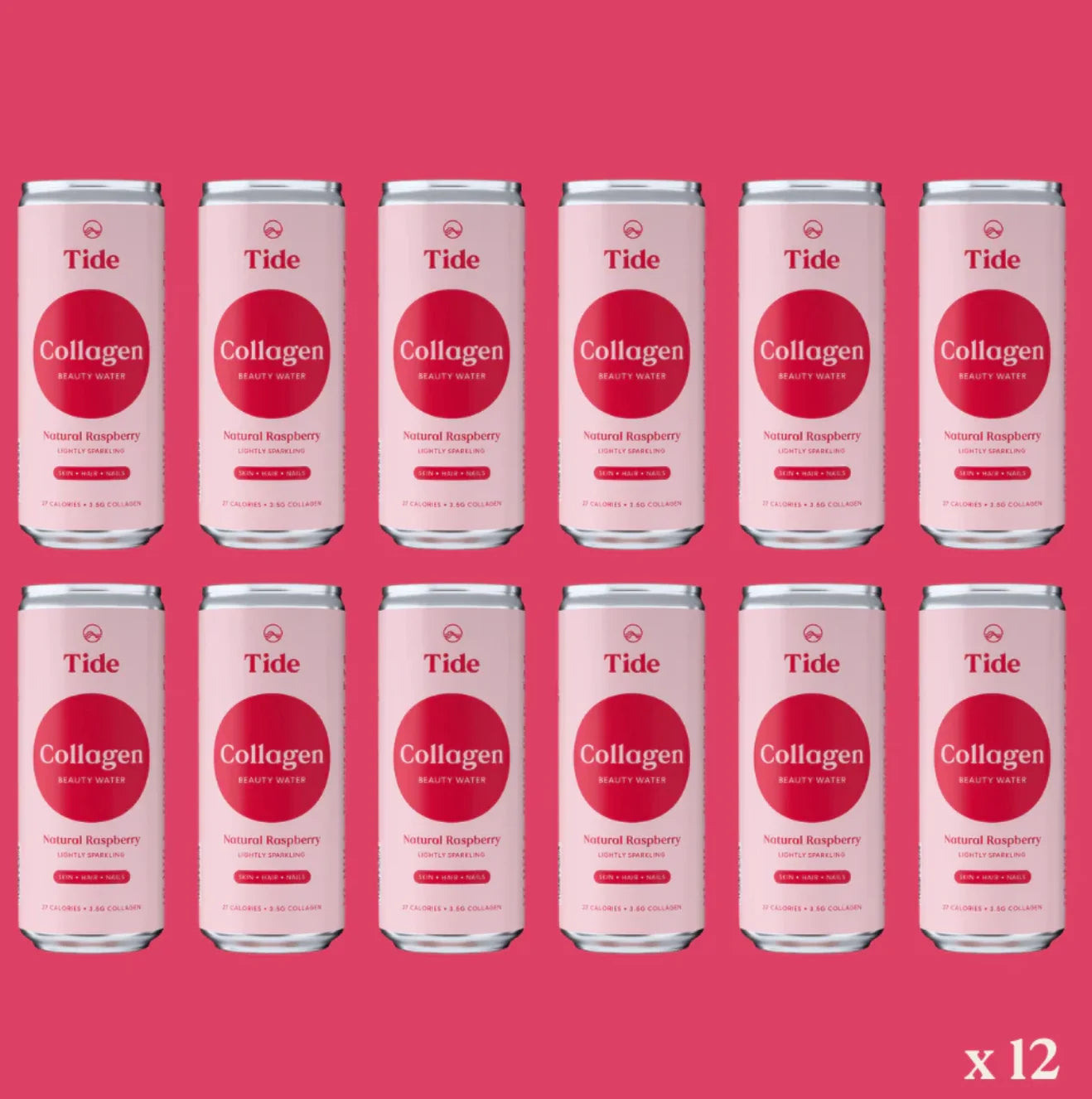Tide Raspberry Collagen Water (330ml) - 12pk