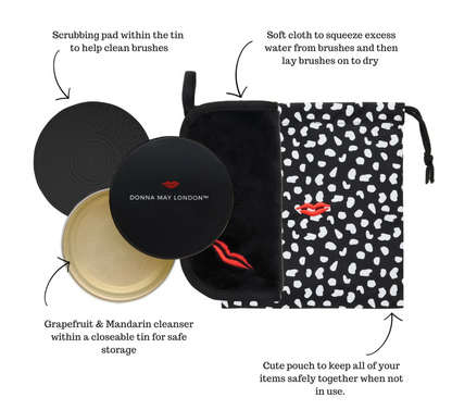 Donna May London Makeup Brush Cleaner Kit - 100% vegan & cruelty free