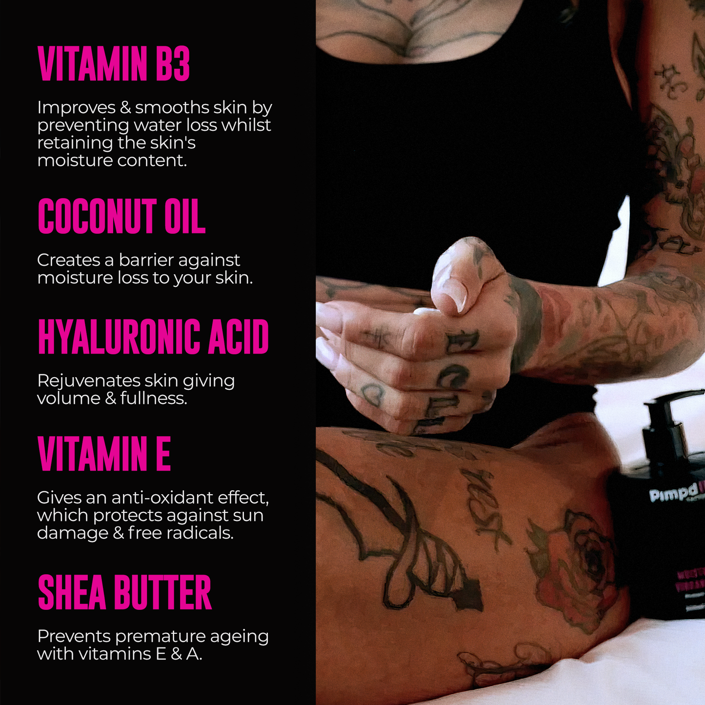 Pimpdink Tattoo Care - TATTOO MOISTURISER & VIBRANCY SERUM | 100ml Airless Pump