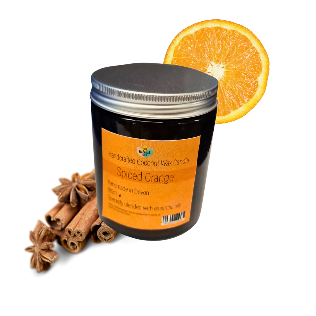 The Natural Spa - Spiced Orange hand poured coconut wax candle - 2 size options