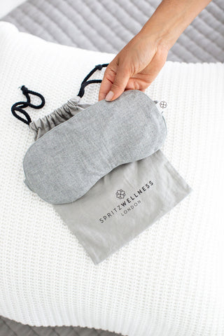 Spritz Wellness Luxury Eye Mask Grey lifestyle