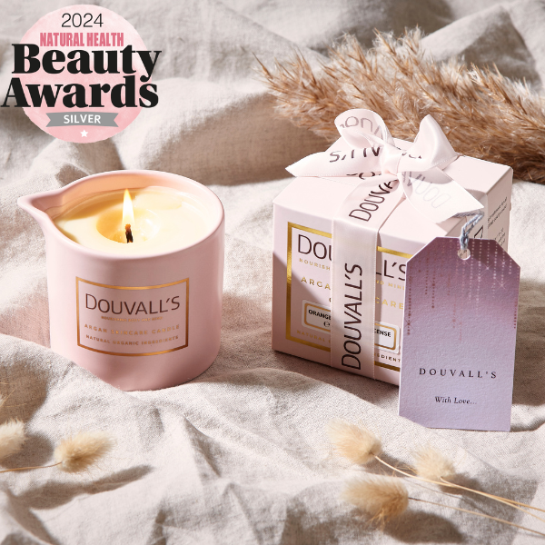 Douvall's Beauty - Organic Argan Skincare Candle, Orange & Frankincense 18og
