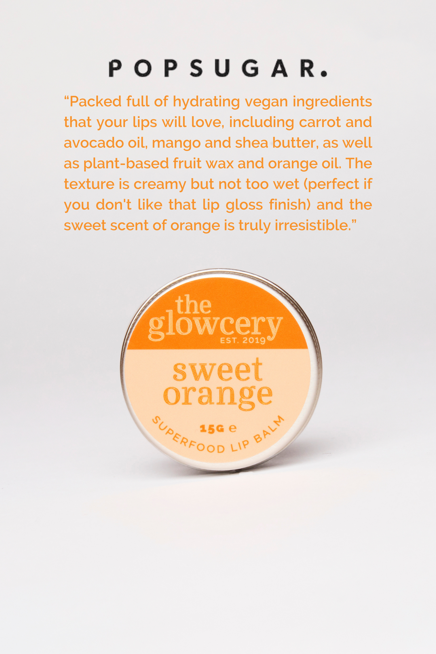 The Glowcery - Sweet Orange Superfood Lip Balm