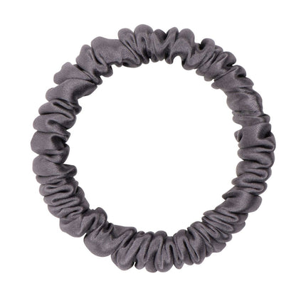 Dream Silk Dark Grey Silk Scrunchie - Skinny