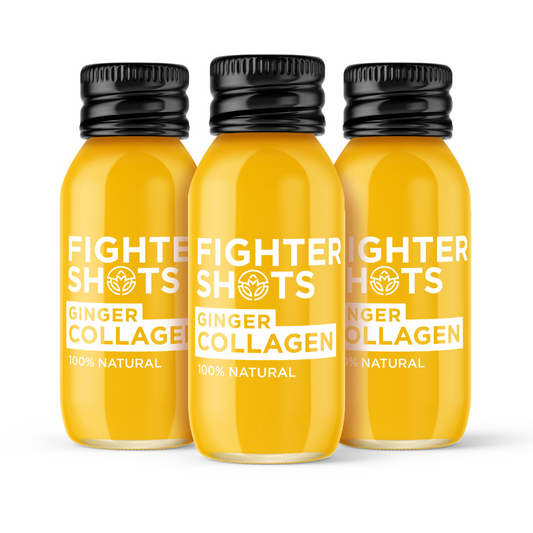 Fighter Shots Ginger + Marine Collagen 3,000mg, 12 x 60ml