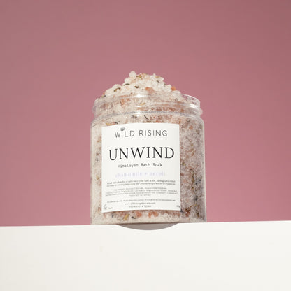 Wild Rising Skincare - Unwind - Chamomile and Neroli Bath Salts 300g