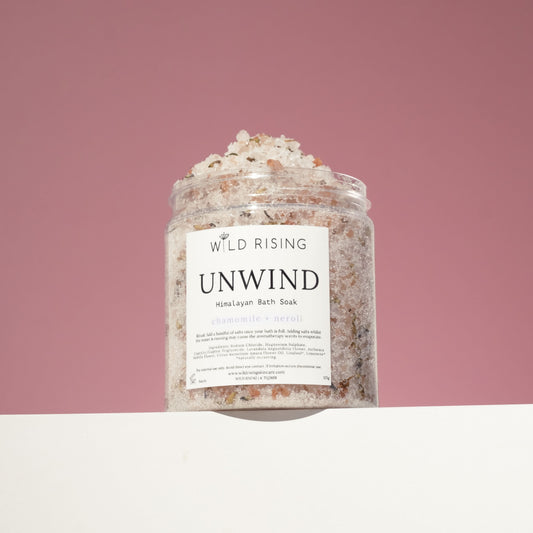 Wild Rising Skincare - Unwind - Chamomile and Neroli Bath Salts 300g