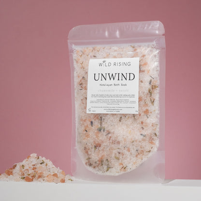 Wild Rising Skincare - Unwind - Chamomile and Neroli Bath Salts 125g