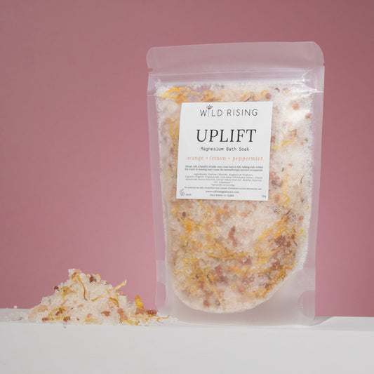 Wild Rising Skincare - Uplift - Orange, Lemon and Peppermint Bath Salts 125g