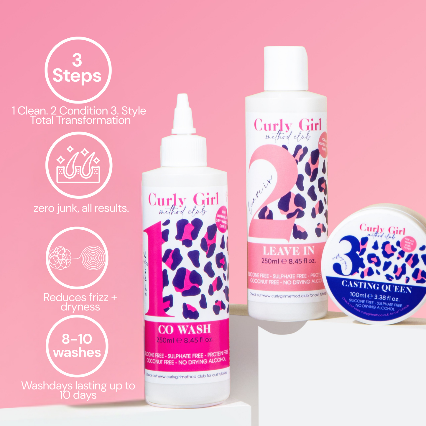 Curly Girl Wavy + Curly Washday Works | 3-Step Set