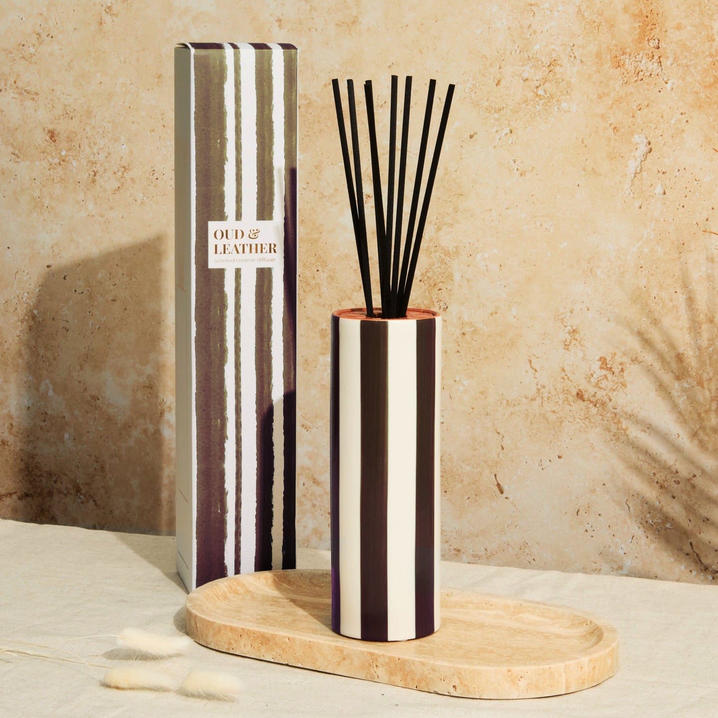 Zesty Lemons Marrakesh: Chocolate  Striped Diffuser