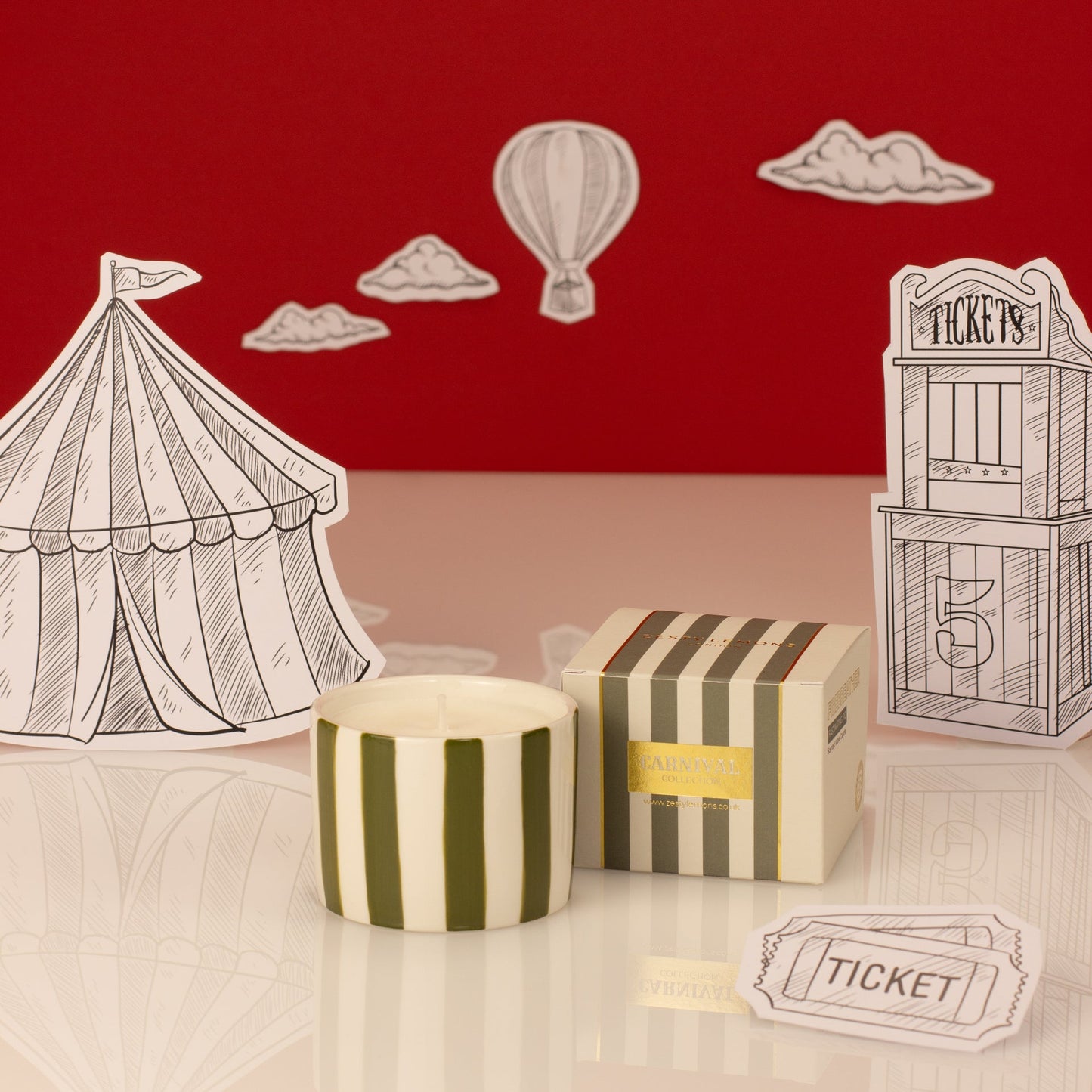 Zesty Lemons Carnival: Firebreather Olive Votive Candle - Tomato Leaf