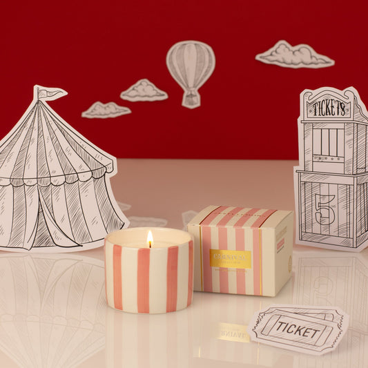 Zesty Lemons Carnival: Illusionist Pink Votive Candle - Fig & Neroli