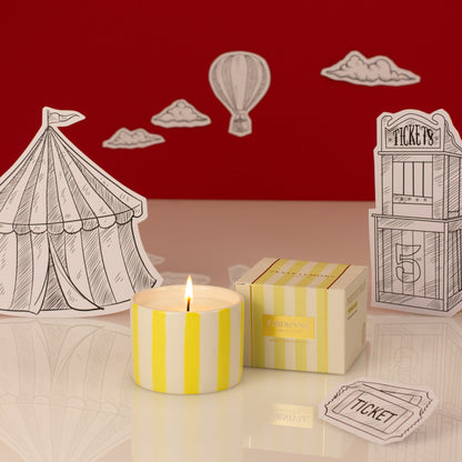 Zesty Lemons Carnival: Fortune Teller Yellow Votive Candle - Amber & Bergamot