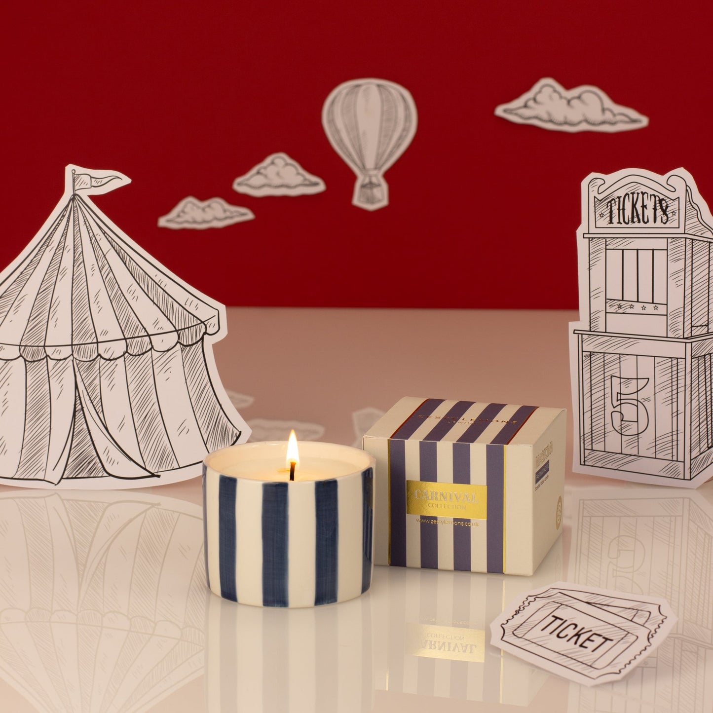 Zesty Lemons Carnival: Magician Navy Votive Candle - Oud & Leather