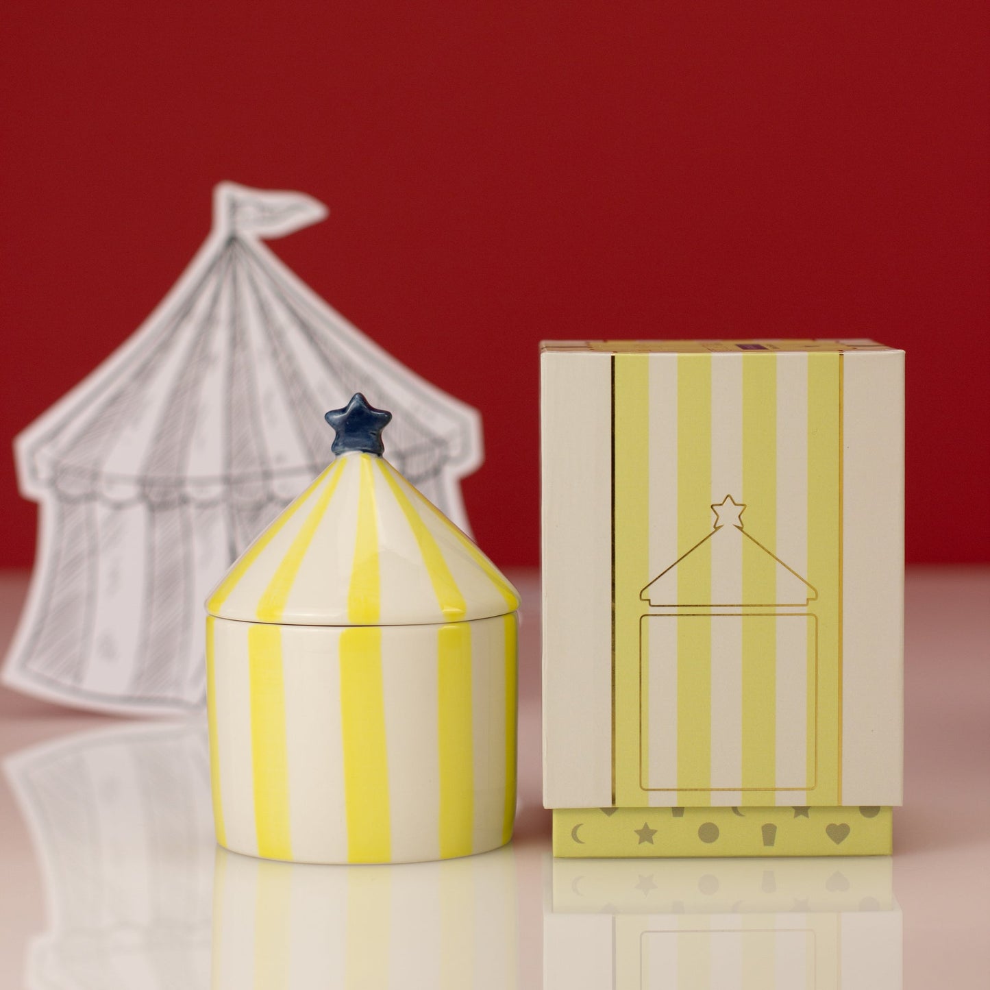 Zesty Lemons Carnival: Yellow Fortune Teller Candle - Amber & Bergamot