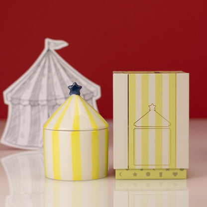 Zesty Lemons Carnival: Yellow Fortune Teller Candle - Amber & Bergamot