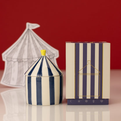Zesty Lemons Carnival: Navy Magician Candle - Oud & Leather