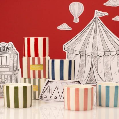 Zesty Lemons Carnival: Magician Navy Votive Candle - Oud & Leather